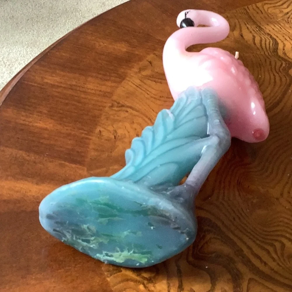 Flamingo candle coaster with stand Dog in water bundle 3 piece total